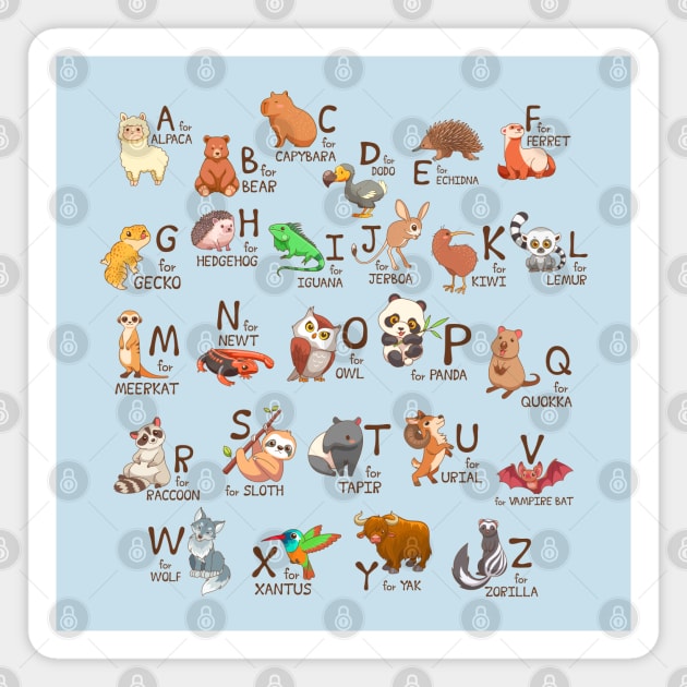 Alphabet Animals Magnet by machmigo